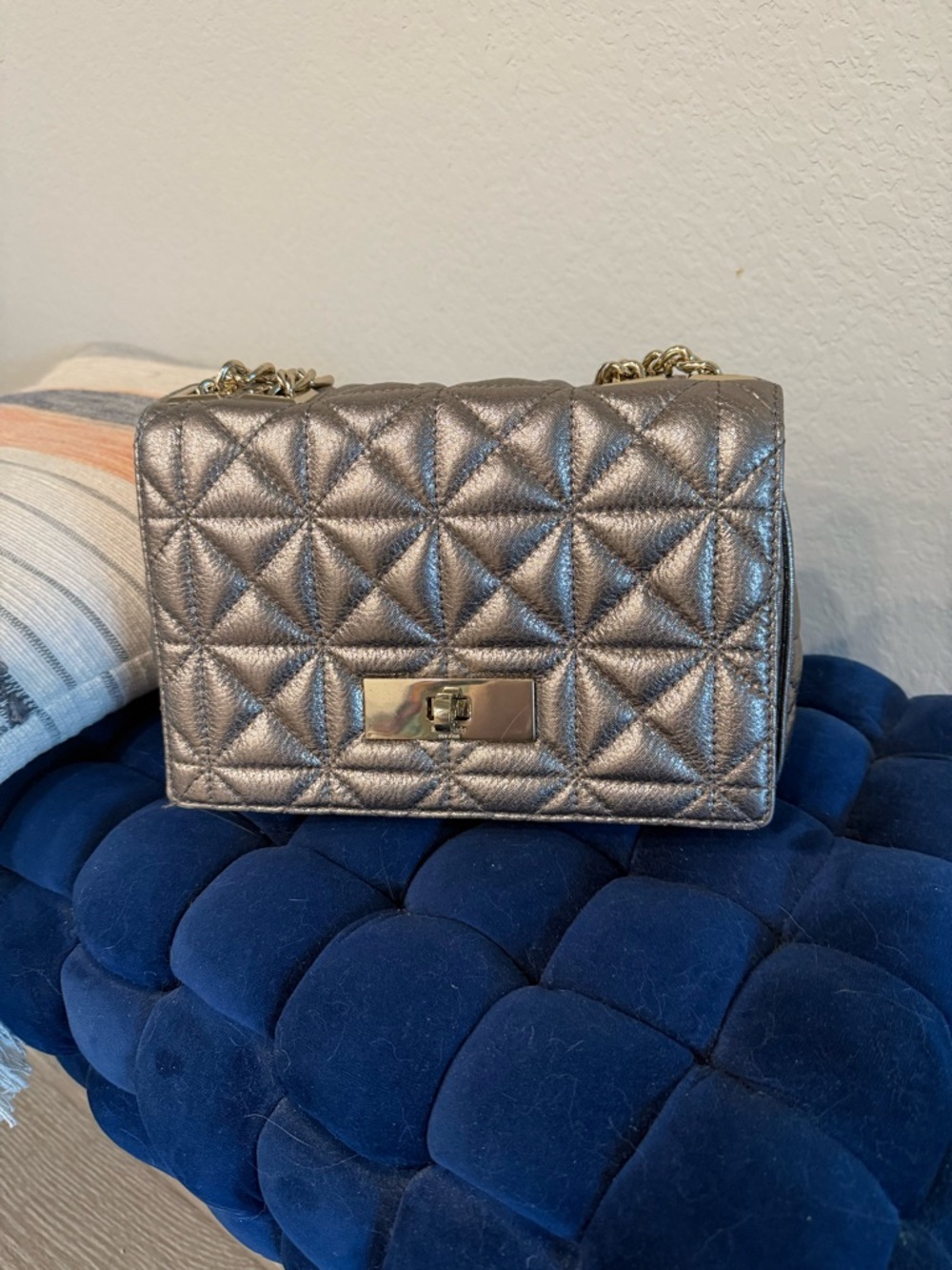 KATE SPADE Sedgewick Place Fairlee bag Quilted Metallic Leather